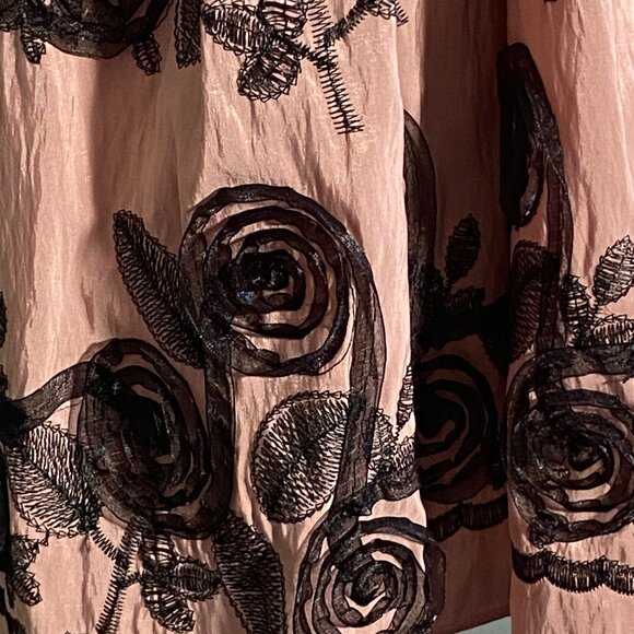 SL Fashions Ity & Taff Party Dress Style 114761 Dusty Rose and Black Size 8 zips - Picture 4 of 10